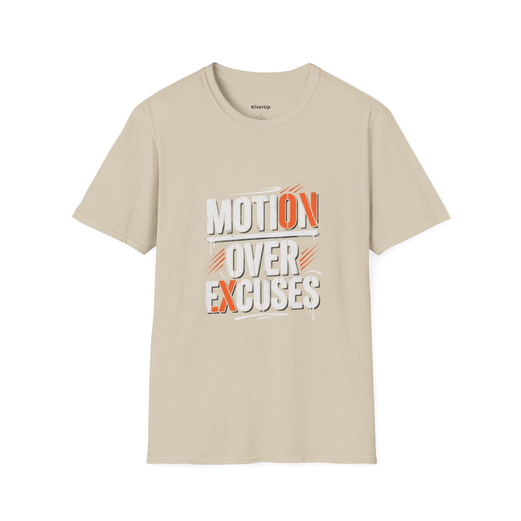 MotiOn Over Excuses" T-Shirt — Motivational Gym Tee