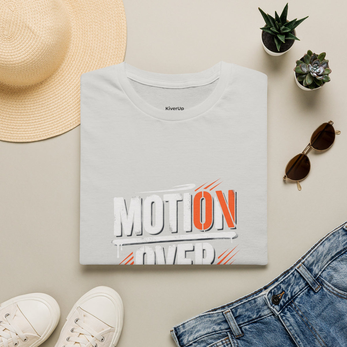 MotiOn Over Excuses" T-Shirt — Motivational Gym Tee