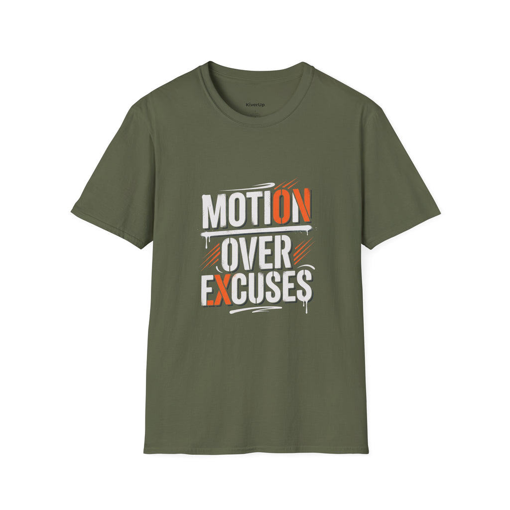 MotiOn Over Excuses" T-Shirt — Motivational Gym Tee