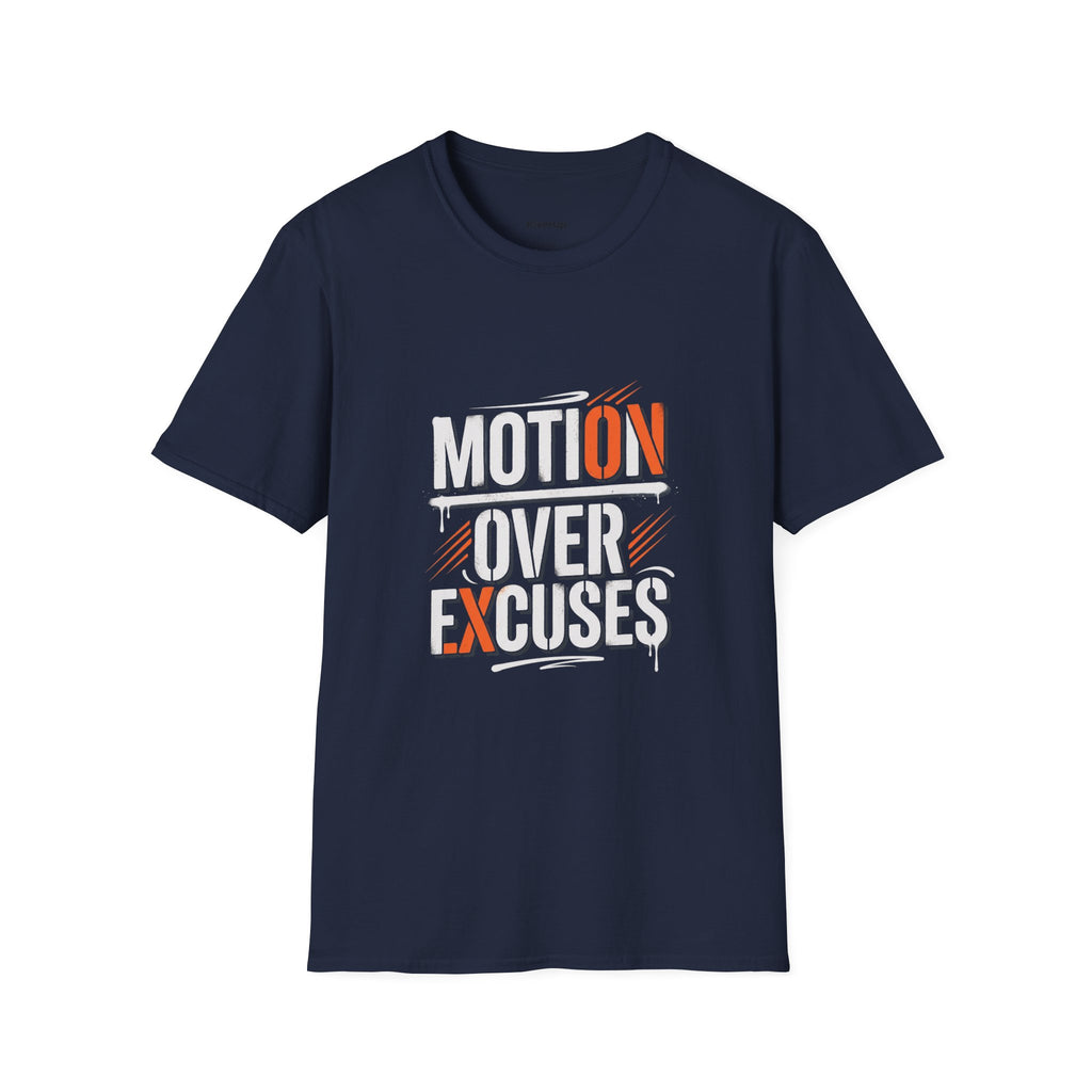 MotiOn Over Excuses" T-Shirt — Motivational Gym Tee