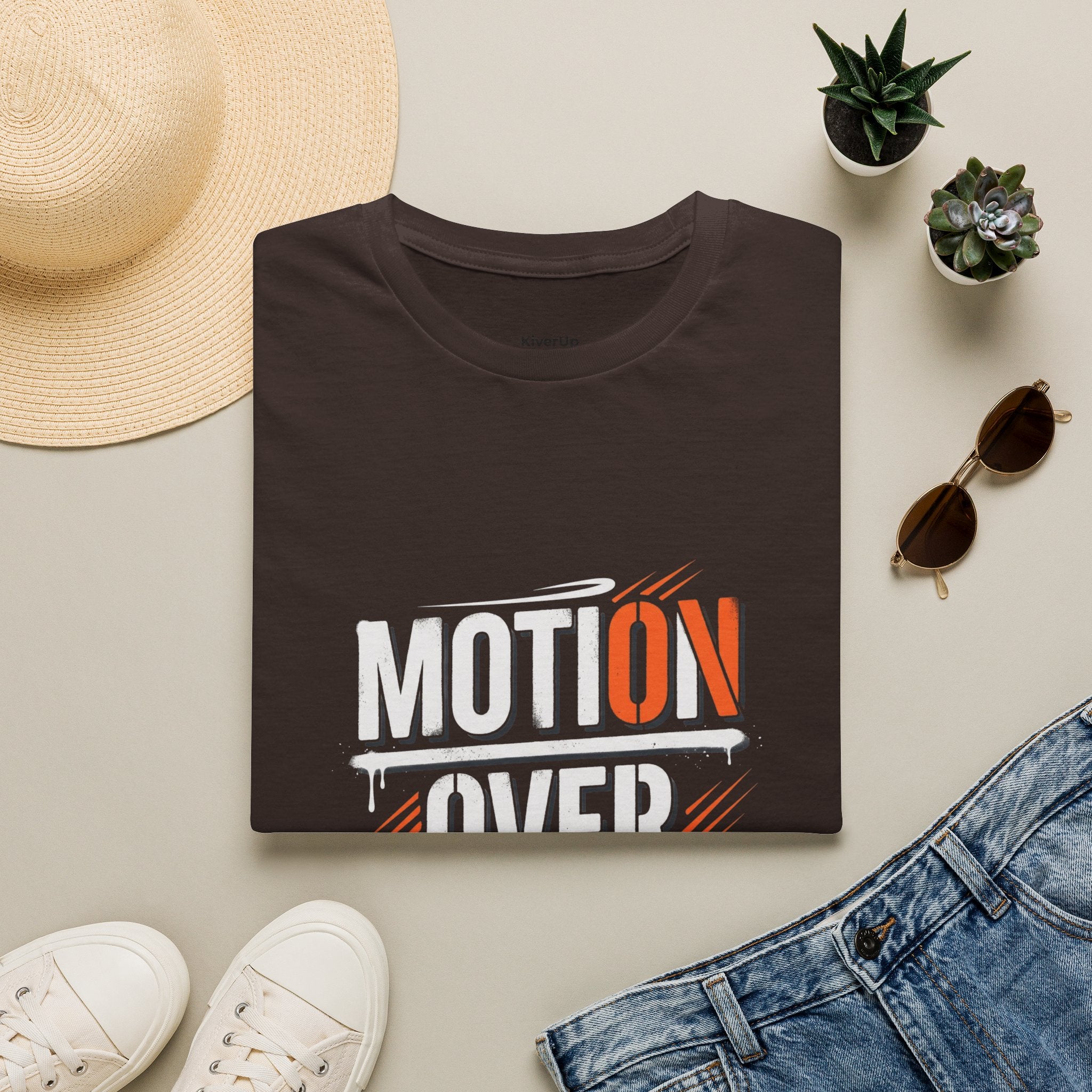 MotiOn Over Excuses" T-Shirt — Motivational Gym Tee
