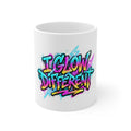 I Glow Different Graffiti Mug — Colorful Street Art 11oz Coffee Cup
