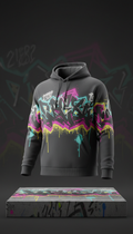 Neon Graffiti Graphic Hoodie