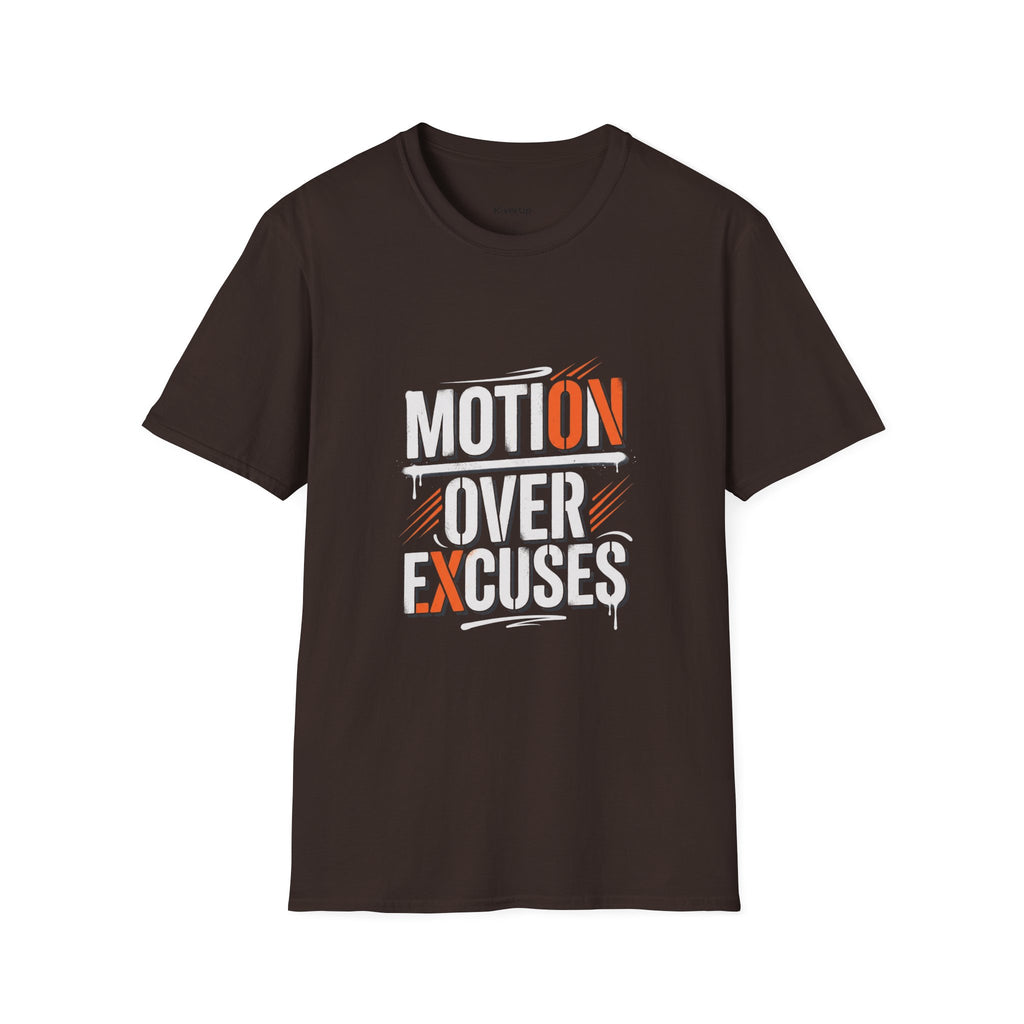MotiOn Over Excuses" T-Shirt — Motivational Gym Tee