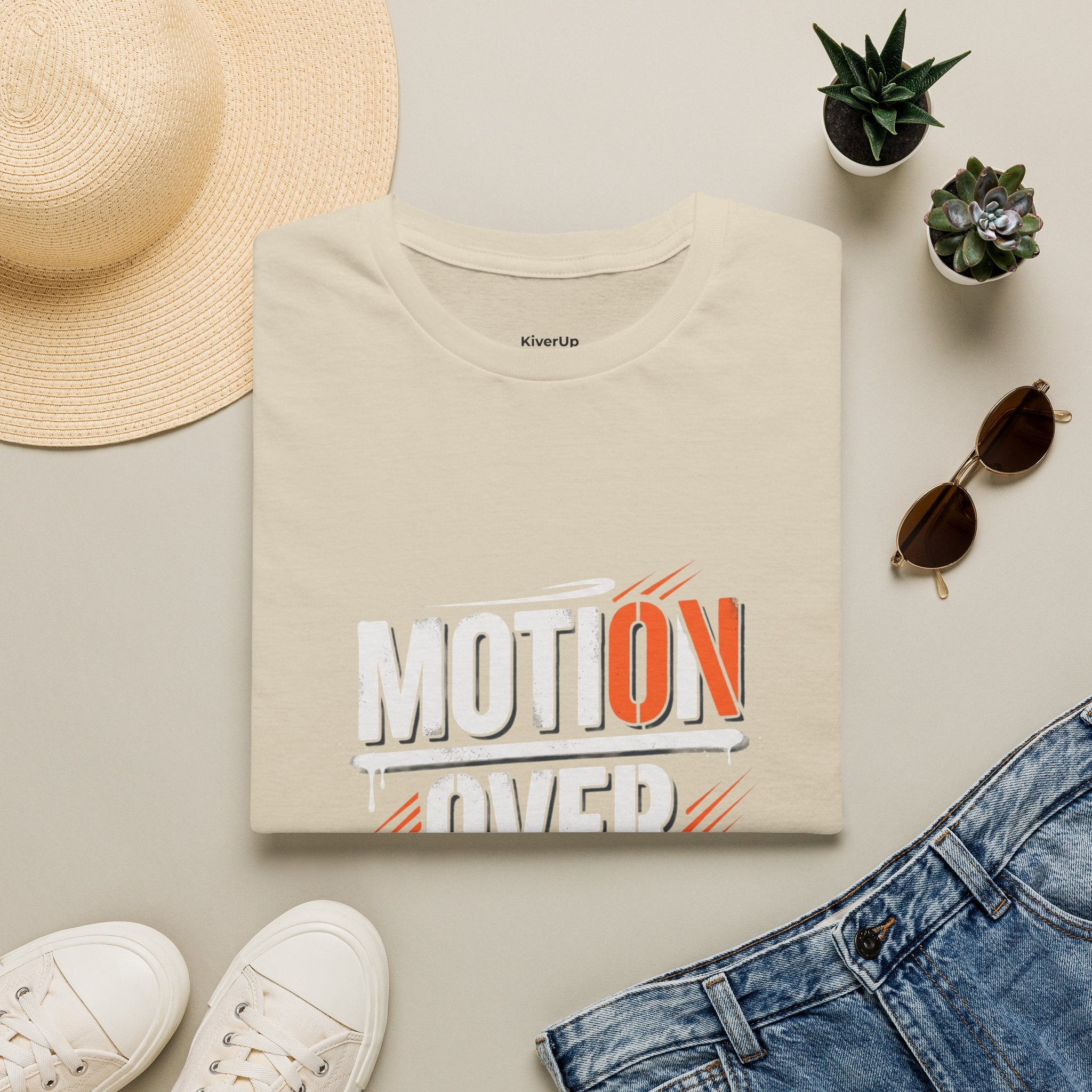 MotiOn Over Excuses" T-Shirt — Motivational Gym Tee