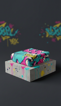 Oversized Street Art Fleece Throw Blanket