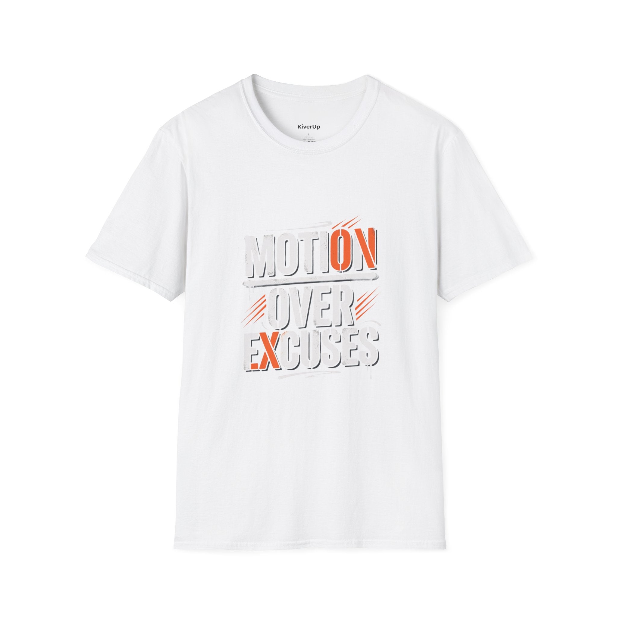 MotiOn Over Excuses" T-Shirt — Motivational Gym Tee